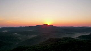 Foggy Morning Sunrise in Western North Carolina