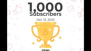 Lucky to see live hitting 1000 subscribers