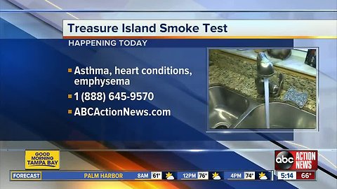 Treasure Island to smoke test sewer lines