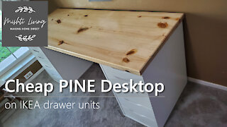 How to make a cheap PINE desk table top for office or school