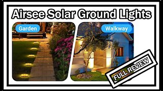 Airsee Solar Ground Lights with Rotation SLG0324 FULL REVIEW (Unboxing, Manual, Tutorial)