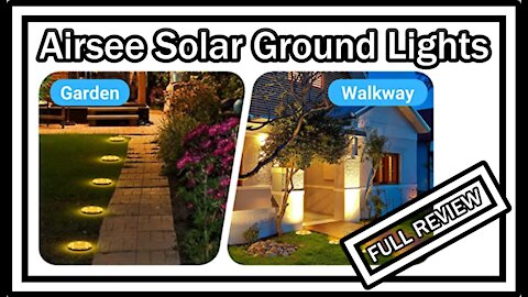 Airsee Solar Ground Lights with Rotation SLG0324 FULL REVIEW (Unboxing, Manual, Tutorial)
