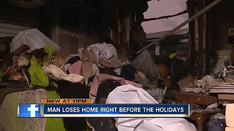 78-year-old loses everything in house fire before Christmas