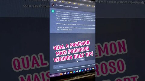 Perguntei ao chat GPT qual o pokémon mais poderoso! #pokemon #chatgpt