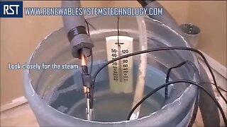 Steaming Bucket of Water Via HYBRID H-II Solar Thermal Module