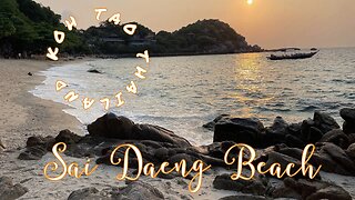 Sai Daeng Beach Koh Tao - Morning Beach Walk with Drone Footage - Thailand 2023