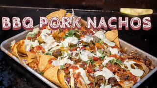 Leftover BBQ Pork Nachos on the Blackstone Griddle