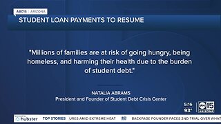 Student loan payments to resume