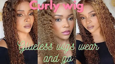BEYONCÉ again?! New pre plucked, wear and go curly wig install Ft Dyhair777 | Claudia Nunes