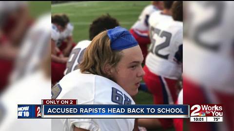Accused Bixby rapists head back to school
