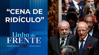 Lula é alvo de protestos no Parlamento português I LINHA DE FRENTE