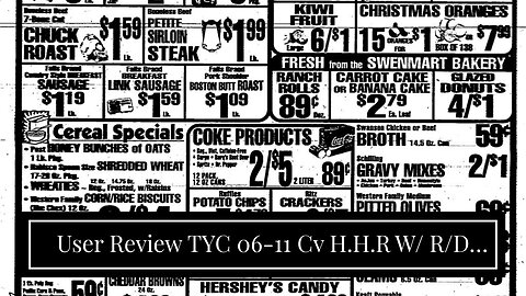 User Review TYC 06-11 Cv H.H.R W/ R/D Cond (Pfc)