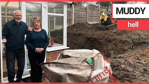 Elderly couple's garden destroyed by underground springs