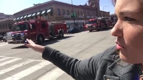 Plaza parking garage, surrounding streets closed off due to suspicious package