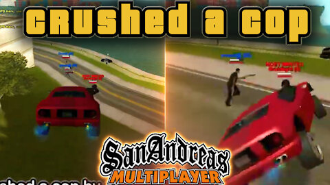 Stunt Crushed A Cop By Accident in GTA SAMP