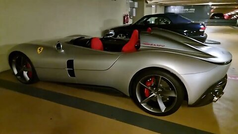 Abandoned Mercedes 560 SEC and a Ferrari SP2 Monza