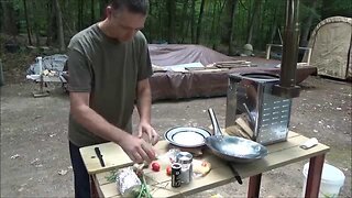 Cooking With Troy Fresh Garden Meal On The SilverFire Hunter Biomass Stove