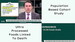 Study Links Ultra Processed Foods To Deaths in New Population Based Cohort Study