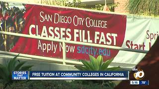 Free tuition at community colleges in California