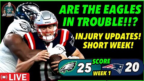 ARE THE EAGLES IN TROUBLE! LINEBACKERS COOKED! INJURY UPDATES! EAGLES RECAP Q & A! SHORT WEEK!