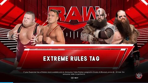 Monday Night Raw Alpha Academy vs Viking Raiders in a Viking Rules Match