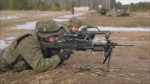 Spanish Troops Practice Gunnery at eFP Battlegroup Latvia