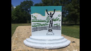 Rocky Statue 3D Printed Silhouette