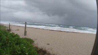 A timelapse view of clouds rolling in Saturday afternoon at Lake Worth Beach