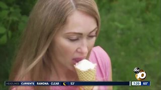 Women advised not to lick ice cream?