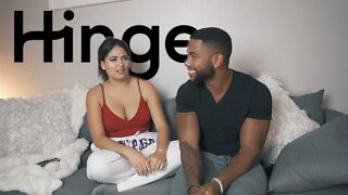 READING OUR HINGE MESSAGES (GETS CRAZY!)