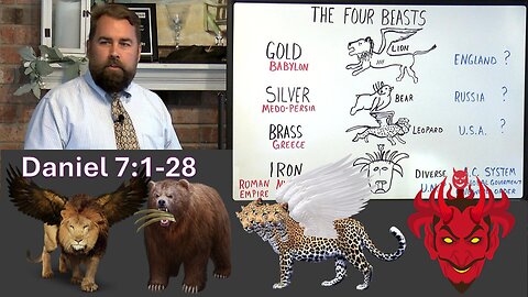 Daniel 7:1 to 28 Daniel's Vision of the Four Beasts