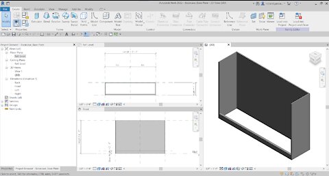 REVIT FAMILY CREATION TUTORIAL - BOOKCASE - PART 3: CREATING BOOKCASE BASE PLATE