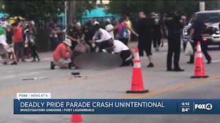 Driver unintentionally crashed into pride parade over the weekend