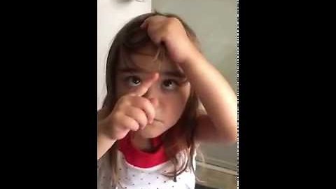3-year-old explains why she cut her bangs