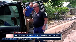 Oklahoma Insurance Department tours Webbers Falls' flood damage
