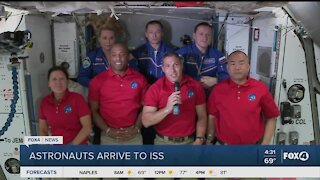 Astronaut arrive at the International Space Station