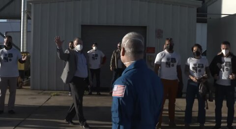 NASA Astronaut Mark Vande Hei Arrives in Houston