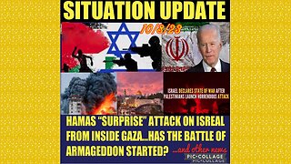 SITUATION UPDATE 10/8/23 - Hamas Attacks Isreal, Biden Just Gave Iran 6 B, Gcr/Judy Byington Update