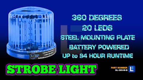 360 Degree LED Beacon - 20 LEDS - Battery Powered - Magnetic Base
