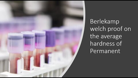 Berlekamp welch proof on the average hardness of Permanent