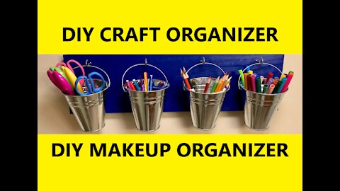 DIY Craft Supply Organizer, How to organize your craft supplies, Make up Organizer, Pegboard