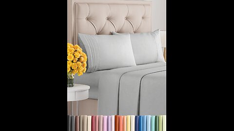 Queen Size 4 Piece Sheet Set - Comfy Breathable & Cooling Sheets