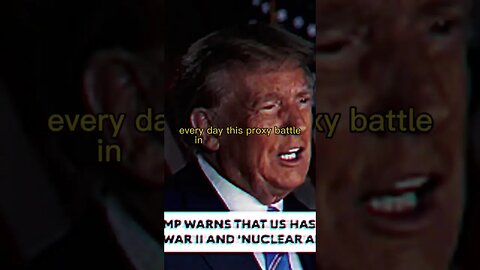 Donald Trump WARNS ‘We Have Never Been Closer To WWIII’🤯 #shorts