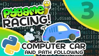 Pygame Car Racing Tutorial #3 - Computer Car And Path Following