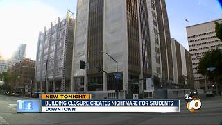 Building closure creates nightmare for students