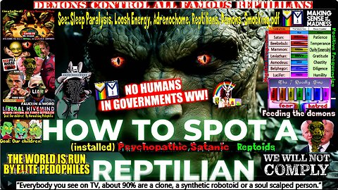 How to Spot a Reptilian Shapeshifter 👀🦖🤯 (see related links and info in description)