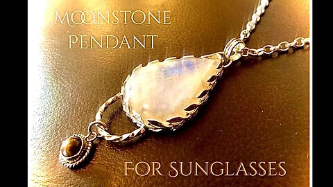 How to make an open backed silver bezel pendant. Moonstone & Tigers Eye. Eyeglass holder.