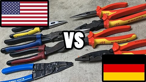 TOOL WAR I - US Made vs German Made - Which electrician tools are better, Klein or Knipex?