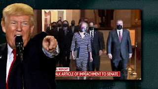 House of Representatives Transmit Articles Of Impeachment to Senate, Film Dramatic Walk For Show