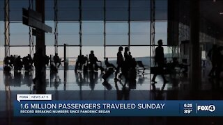 Record breaking numbers for travel last week